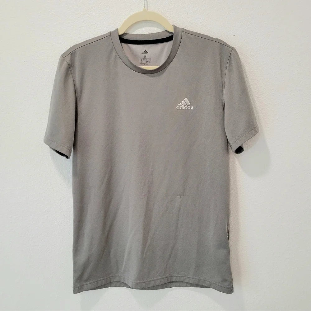 Adidas Mens‎ Athletic T Shirt Small Gray Performance Tee